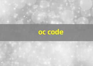 oc code